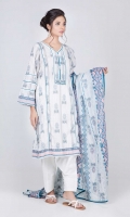 Printed Lawn Shirt: 3.00 M  Printed Cambric Trouser: 2.00 M  Printed Lawn Dupatta: 2.50 M