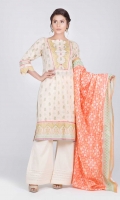 Printed Lawn Shirt: 3.00 M  Dyed Cambric Trouser: 2.00 M  Printed Lawn Dupatta: 2.50 M