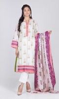 Printed Lawn Shirt: 3.00 M  Printed Cambric Trouser: 2.00 M  Printed Lawn Dupatta: 2.50 M