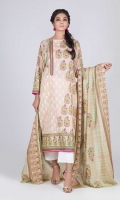Printed Lawn Shirt: 3.00 M  Printed Cambric Trouser: 2.00 M  Printed Lawn Dupatta: 2.50 M