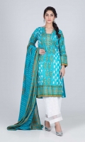 Printed Lawn Shirt: 3.00 M  Printed Cambric Trouser: 2.00 M  Printed Lawn Dupatta: 2.50 M
