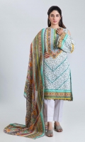 PRINTED LAWN SHIRT: 3.00 M  PRINTED LAWN DUPATTA: 2.50 M  EMBROIDERY NECKLINE: 1.00 M (BORDER)