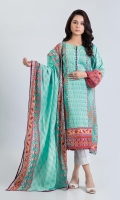 PRINTED LAWN SHIRT: 3.00 M  PRINTED LAWN DUPATTA: 2.50 M  EMBROIDERY BORDER: 1.50 M
