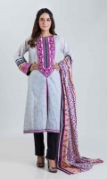PRINTED EMBROIDERED LAWN SHIRT: 3.00 M  PRINTED LAWN DUPATTA: 2.50 M