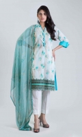 PRINTED LAWN SHIRT: 3.00 M  DIGITAL PRINTED CHIFFON DUPATTA: 2.50 M