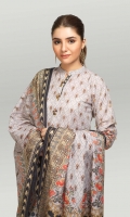 Digital Printed Light Weight Khaddar Shirt: 1.70 M  Digital Printed Light Weight Khaddar Dupatta: 2.50 M  Dyed Light Weight Khaddar Trouser: 1.80 M