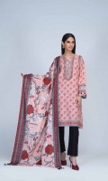 Printed Light Weight Khaddar Shirt: 3.00 M  Printed Light Weight Khaddar Dupatta: 2.50 M