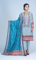 Digital Printed Light Weight Slub Khaddar Shirt: 1.75 M  Digital Printed Light Weight Slub Khaddar Dupatta: 2.50 M  Dyed Light Weight Slub Khaddar Trouser: 2.00 M