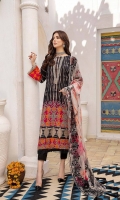 Shirt Lawn Printed Front + Back + Sleeves 3.4M  Trouser Cotton Trouser 2.5 M  Dupatta Embroidered Printed Chiffon Dupatta 2.5 M