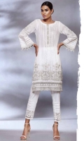 Ready To Wear Lawn Fabric Shirt With Adda Work Cotton Fabric Embroidered Trouser