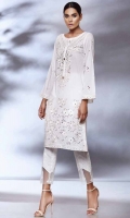 Ready To Wear Lawn Fabric Shirt With Adda Work Cotton Fabric Embroidered Trouser