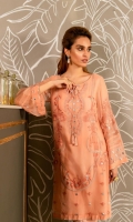 Ready To Wear Chiffon Fabric Embroidered Shirt With Attached Resham Lawn Inner Raw Silk Trouser