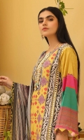 Shirt Lawn Printed Front + Back + Sleeves 3.4M  Trouser Cotton Trouser 2.5 M  Dupatta Printed Chiffon Dupatta 2.5 M