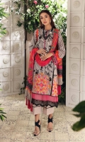 Shirt Lawn Printed Front + Back + Sleeves 3.4M  Trouser Cotton Trouser 2.5 M  Dupatta Printed Chiffon Dupatta 2.5 M