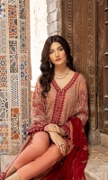 Shirt Embroidered Chiffon Front 1.4M Embroidered Chiffon back 1.4M Embroidered chiffon sleeves 26 inches a) Embroidered Front +Back Sleeves Patti 2.5M b) Embroidered Front +Back Sleeves Patti 2.5M Embroidered Front Neck +Cholk Patti 4M Inner Shirt 2.25M  Trouser Raw silk Trouser 2.5 M  Dupatta Embroidered Chiffon Dupatta 2.5 M