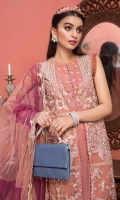 Shirt Embroidered adda work front chiffon 1M Chiffon Back 1.4M Embroidered adda work front Daman Patti 1M a) Embroidered back Daman Patti 30inches b) Embroidered back daman Patti 1.5M Embroidered panel Patti 2.5M Sleeves Chiffon 0.75 M Embroidered Sleeves Patti 1M Inner Shirt 2.25M  Trouser Raw Silk Trouser 2.5 M  Dupatta Embroidered Printed Chiffon Dupatta 2.5M Embroidered Dupatta Pallu Patti 2.25M