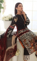 Shirt Embroidered Print Lawn Front 1.4M Lawn Print Back and Sleeves 2M  Trouser Cotton Trouser 2.5 M Embroidered Trouser Patti 1M  Dupatta Print Chiffon Dupatta 2.5 M