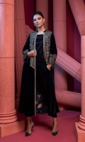 Shirt Embroidered Front and Sleeve's long gown finished With Lace and Stitching Details. Digital Printed Raw Silk Attached Inner. Back Plain Velvet. Inner Separate Plain velvet Inner. Trouser Plain Velvet Straight Trouser Finished With stitching details.