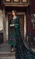 Shirt  Embroidered Front Staple Massori With Adda Work 1.25 m Back + Sleeves 2 m Embroidered Sleeves Patti 1.5 m Embroidered Chock Patti 4 m Trouser Trouser 2.5 m Embroidered Trouser Patti 1.5 m Shawl Embroidered Pashmina Shawl 2.5 m