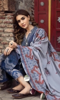 Shirt Embroidered Front Staple Massori With Adda Work 1.25 m Embroidered Sleeves 26 Inches Back 1.25 m Embroidered Front + Back Daman Patti 2 m Embroidered Sleeves Patti 1 m Embroidered Front Galla Patti 1.50 m Trouser Trouser 2.5 m Embroidered Trouser Motif 2 Pcs Shawl Embroidered Pashmina Shawl 2.5 m