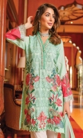 Ready To Wear Lawn Fabric Embroidered Shirt With Adda Work Cotton Fabric Embroidered Trouser Ready To Wear Chiffon Embroidered Dupatta
