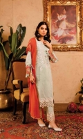 Ready To Wear Lawn Fabric Embroidered Shirt With Adda Work Cotton  Fabric Embroidered Trouser   Ready To Wear Chiffon Fabric Embroidered Dupatta