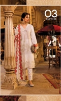Ready To Wear Lawn Fabric Embroidered Shirt With Adda Work Cotton Fabric Embroidered Trouser Ready To Wear Chiffon Fabric Embroidered Dupatta