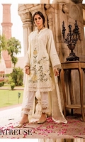 Ready To Wear Schifflli Fabric Embroidered Shirt With Adda Work Cotton Fabric Embroidered Trouser  Ready To Wear Chiffon Fabric Embroidered Dupatta