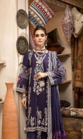 Shirt Embroidered front khaddar print 1.4M Printed Khaddar Back +Sleeves 2M Embroidered Front +Sleeves Trouser Patti 2.5M  Trouser Khaddar Print Trouser 2.5 M  Dupatta Embroidered Shawl Patti 5 M Embroidered Pashmina Shawl 2.5 M