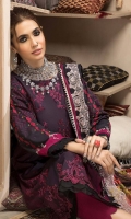 Shirt Embroidered front khaddar print 1.4M Printed Khaddar Back +Sleeves 2M Embroidered Front Daman Patti 1M  Trouser Khaddar Trouser 2.5 M  Dupatta Embroidered Pashmina Printed Shawl 2.5M