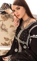 Shirt Embroidered lawn Front and Sleeve's Finished with Lawn Shiffli Embroidery, lace's and Stitching Details. Back plain Lawn Finished with Lace's. Trouser Cotton Straight Trouser Finished With embroidered Organza and Stitching Details. Dupatta Bamber Chiffon Embroidered Dupatta.