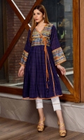 Long Frock Digital Printed Lawn Front back and sleeve's Andarhka long Frock Finished with Lace and Stitching Details.