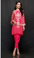 SHIRT  Ready To Wear Embroidered Chiffon Shirt  Inner Resham Lawn With Lace Finished At Sleeve's Opening  TROUSER  Raw Silk Straight Trouser And Bottom Finished With Indian Lace + Pentex.