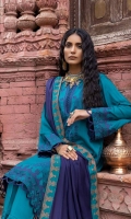 Shirt Embroidered Front Leather 1.4 M Leather Back +Sleeves 2M Embroidered Sleeves + Daman Patti 2.5M  Trouser Leather Trouser 2.5 M  Dupatta Embroidered Woven Shawl 2.5M Embroidered shawl Patti 8M
