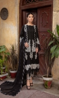 Shirt Embroidered Front Lawn 1.4M Embroidered Lawn Sleeves 2 6 inches Embroidered Front Daman Patti 1M Lawn Back 1.4M  Trouser Embroidered Trouser Patti 1.4M Cotton Trouser 2.5 M  Dupatta Embroidered  Chiffon Dupatta 2.5 M