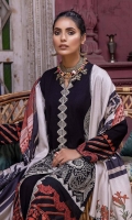 Shirt Embroidered Front Leather 1.4 M Leather Back 1.4M Embroidered Leather Sleeves 26 Inches Embroidered Front Daman Patti 1M Embroidered Front Panel Patti 4M  Trouser Leather Trouser 2.5 M  Dupatta Printed Sublimation Shawl 2.5M Embroidered Dupatta Patti 8M