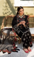 Shirt  Embroidered Front Lawn Karandi 1.4 m Back + Sleeves Lawn Karandi 2 m Embroidered Front Daman + Sleeves Patti 4 m Trouser Embroidered Trouser Karandi 2.5 m Dupatta  Embroidered Dupata Patti 2 m Embroidered Cotton Tilla Net Dupatta 2.5 m