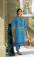 Shirt Embroidered Lawn Karandi Front 1.4 m Embroidered Lawn Karandi Sleeves 26 inches  Lawn Karandi Back 1.4 m Dupatta Embroidered Front Daman + Dupatta Patti 4 m Trouser Karandi Trouser 2.5 m Dupatta Embroidered Chiffon Dupatta 2.5 m