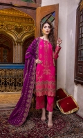 Shirt Jacquard LEATHER Front+ Back +Sleeves 3.4M Embroidered Front Daman Patti 2M  Trouser Embroidered Leather Trouser 2.5 M  Dupatta Embroidered Pashmina Shawl 2.5M