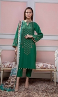 Shirt Embroidered Marina Front 1.4M Embroidered Marina Sleeves 26 inches Marina Back 1.4M  Trouser Marina Trouser 2.5M  Dupatta Printed Wool Shawl 2.5M
