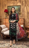 Shirt Embroidered front chiffon 1M Print Chiffon back +sleeves 2M Embroidered Front Daman Patti 1M Inner Shirt 2.25M  Trouser Raw Silk Trouser 2.5 M  Dupatta Printed Chiffon Dupatta 2.5 M Embroidered Dupatta Patti 8M