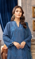 Shirt Embroidered Karandi Front 1.4M Embroidered Karandi Sleeves 26 inches Karandi back 1.4M Embroidered Front Daman Patti 1M  Trouser Karandi Trouser 2.5M  Dupatta Embroidered Luxury Organza Dupatta 2.5 M Embroidered Dupatta Patti 8M