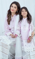 Premium Cutwork fabric kurta with delicate details of organza borders embellished with Tilla and mirror work embroidery paired up with organza and cutwork fabric detailed statement azaar beautified with organza dopatta having handwork of tilla and mirror on borders