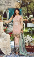 1.25 Yards Embroidered Printed Lawn Front 1PC Embroidered Organza Front Border 1.25 Yards Printed Lawn Back 0.75 Yard Printed Lawn Sleeves 2 PCS Embroidered Organza Sleeve Motif 2.75 Yards Printed Dupatta 8 Yards Embroidered Organza Dupatta Border