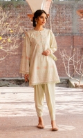 SHIRT (2.5M)  DIGITAL PRINTED LAWN SHIRT  1 EMBROIDERED NECKLINE  TROUSER (2.5M)  DYED CAMBRIC TROUSER