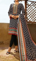 3.0 Meter Printed Cotton Shirt. 2.5 Meter Printed Lawn Dupatta. 2.5 Meter Dyed CottonTrouser.