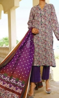 3.0 Meter Printed Cotton Shirt. 2.5 Meter Printed Lawn Dupatta. 2.5 Meter Dyed CottonTrouser.