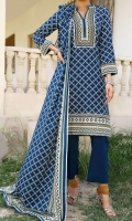 3.0 Meter Printed Cotton Shirt. 2.5 Meter Printed Lawn Dupatta. 2.5 Meter Dyed CottonTrouser.