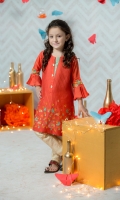 Pure cotton net shirt with embroidered front & sleeves including banarsi trouser.