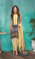 3 Piece Lawn Suit 3 Meter Printed Lawn Shirt,Embroidered Neck,2.5 Meter Printed Lawn Dupatta,2.5 Meter Trouser